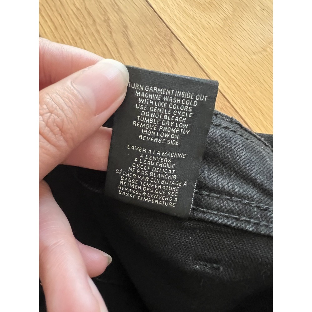 Oat New York Wide Leg Raw Hem High Rise Washed Black Patch Pocket Womens 6/28 - Picture 10 of 11